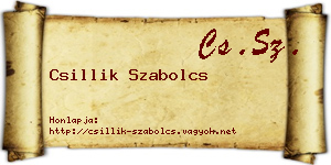 Csillik Szabolcs névjegykártya